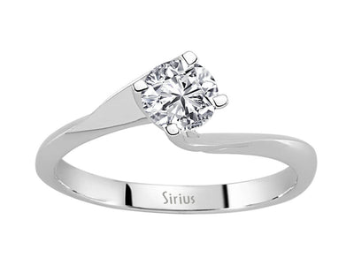 0.52 carat diamond solitaire ring in 14 carat white gold