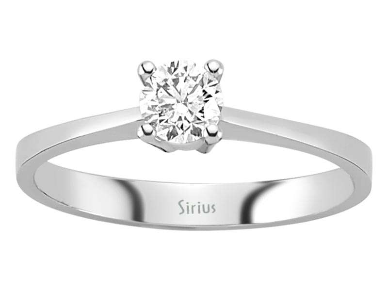 0,36 Karat Diamant Solitär Ring in 585er 14 Karat Weißgold - handgefertigter Diamantschmuck aus Feingold | Sirius Diamant