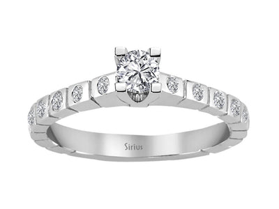 total 0.42 carat diamond solitaire ring