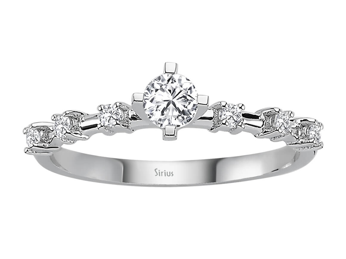 Total 0.33 carat diamond solitaire ring