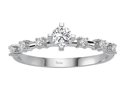 Total 0.33 carat diamond solitaire ring