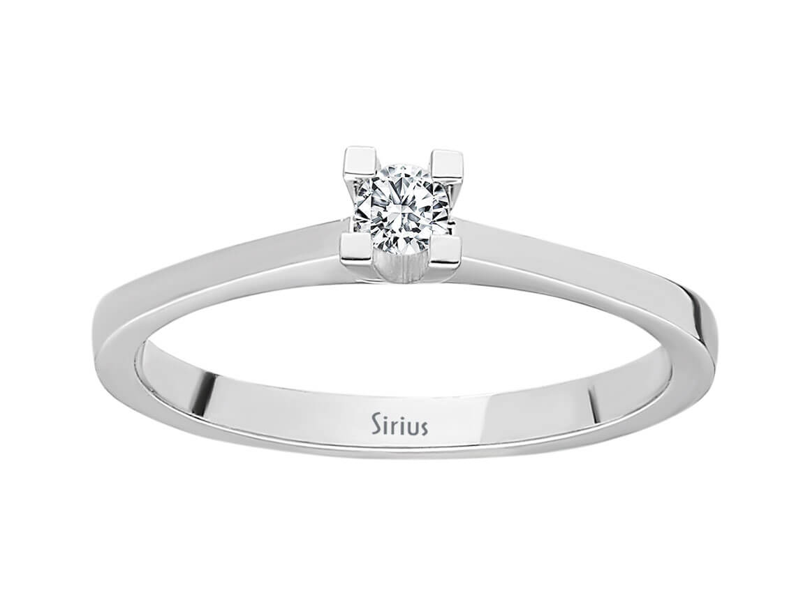 0,09 Carat Solitaire Diamant Ring - handgefertigter Diamantschmuck aus Feingold | Sirius Diamant