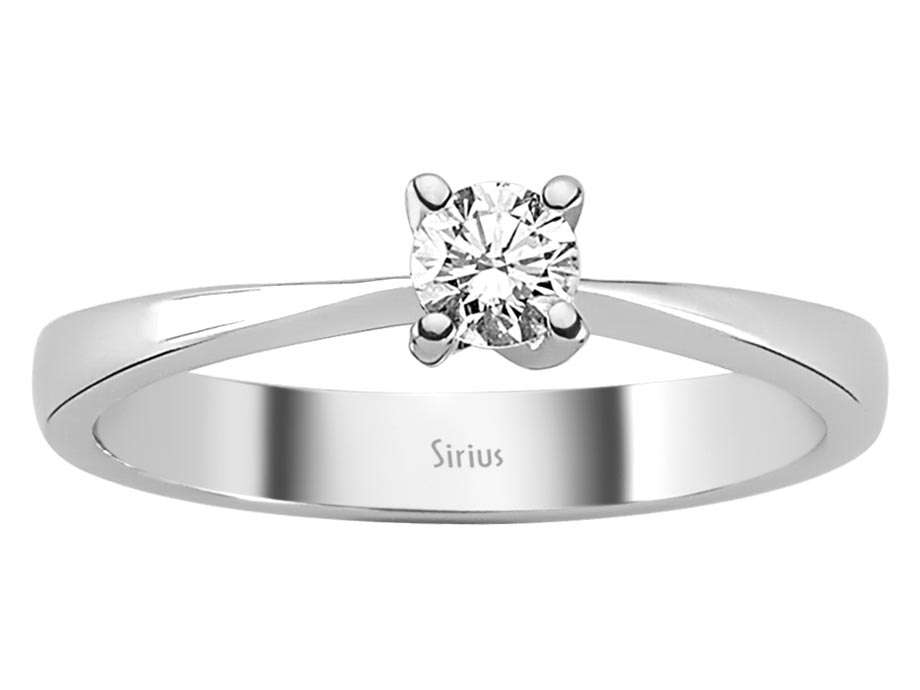 0,24 Karat Diamant Solitaire Ring - handgefertigter Diamantschmuck aus Feingold | Sirius Diamant