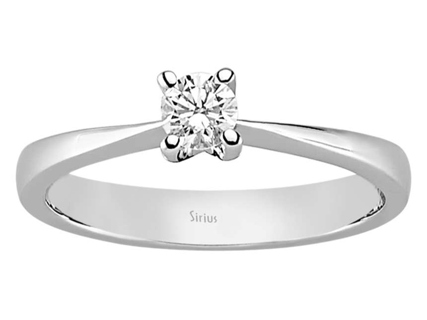 0,28 Karat Diamant Solitaire Ring - handgefertigter Diamantschmuck aus Feingold | Sirius Diamant