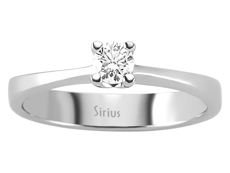 0,18 Karat Diamant Solitaire Ring - handgefertigter Diamantschmuck aus Feingold | Sirius Diamant