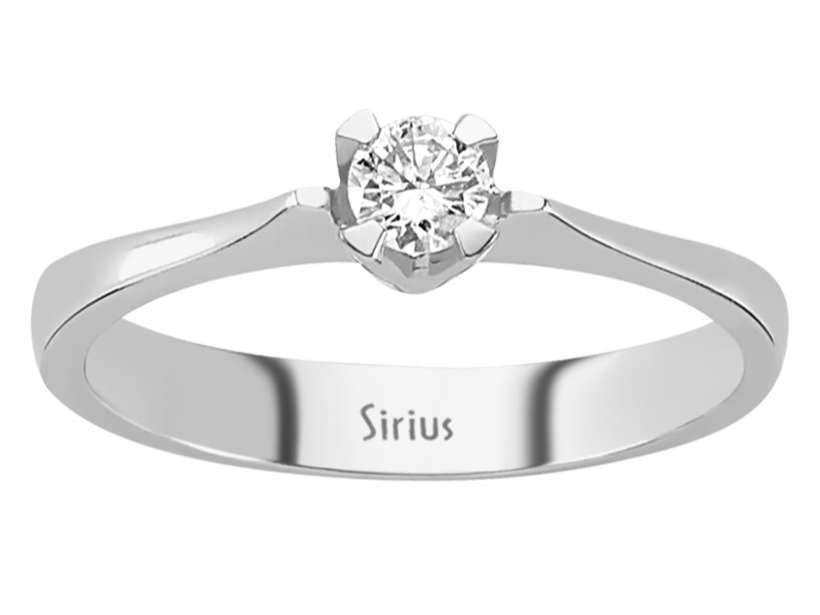 0,18 Carat Diamant Solitär Ring - handgefertigter Diamantschmuck aus Feingold | Sirius Diamant