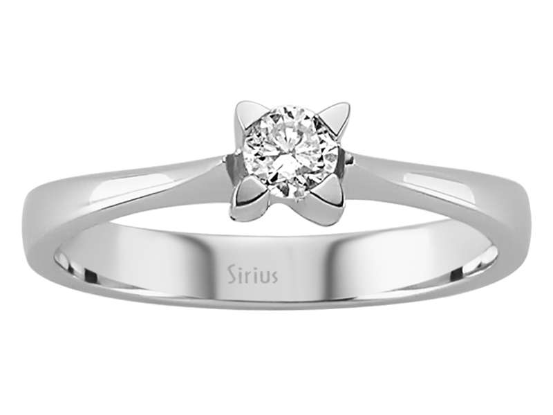 Bague solitaire en diamant de 0,14 carat