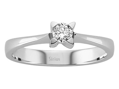 Bague solitaire en diamant de 0,14 carat