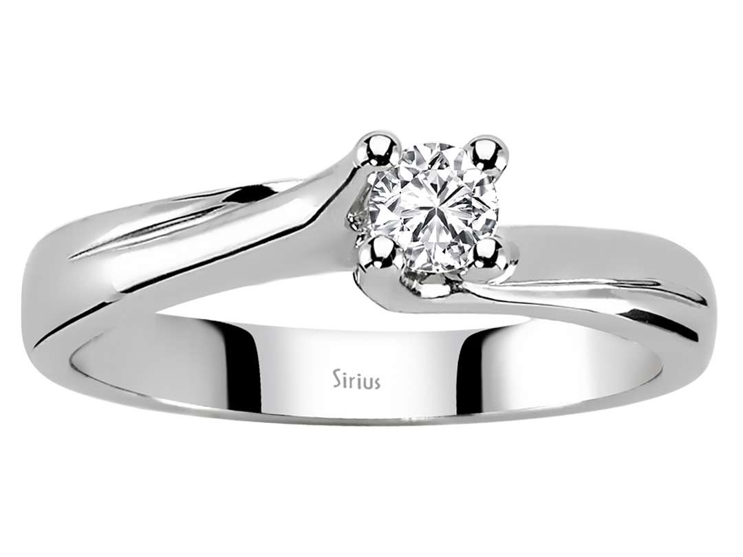 0,18 Carat Diamant Solitär Ring - handgefertigter Diamantschmuck aus Feingold | Sirius Diamant