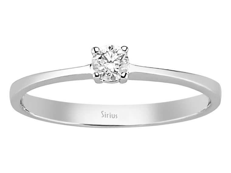0,15 Karat Diamant Solitär Ring – handgefertigter Diamantschmuck aus Feingold | Sirius Diamant
