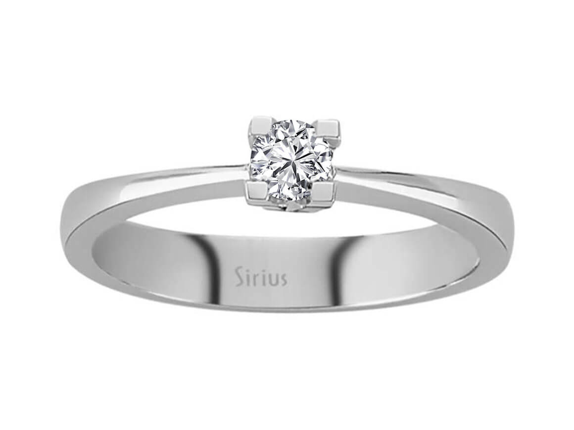 0,15 Carat Diamant Solitär Ring - handgefertigter Diamantschmuck aus Feingold | Sirius Diamant