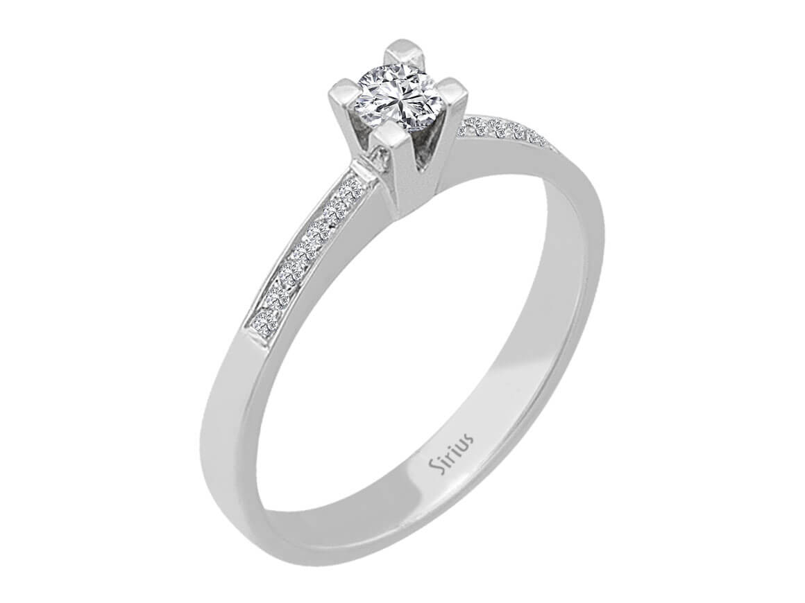 Total 0.20 carat diamond solitaire ring