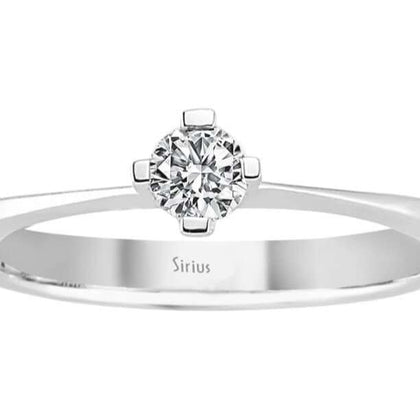 0,21 Carat Diamant Solitär Ring - handgefertigter Diamantschmuck aus Feingold | Sirius Diamant