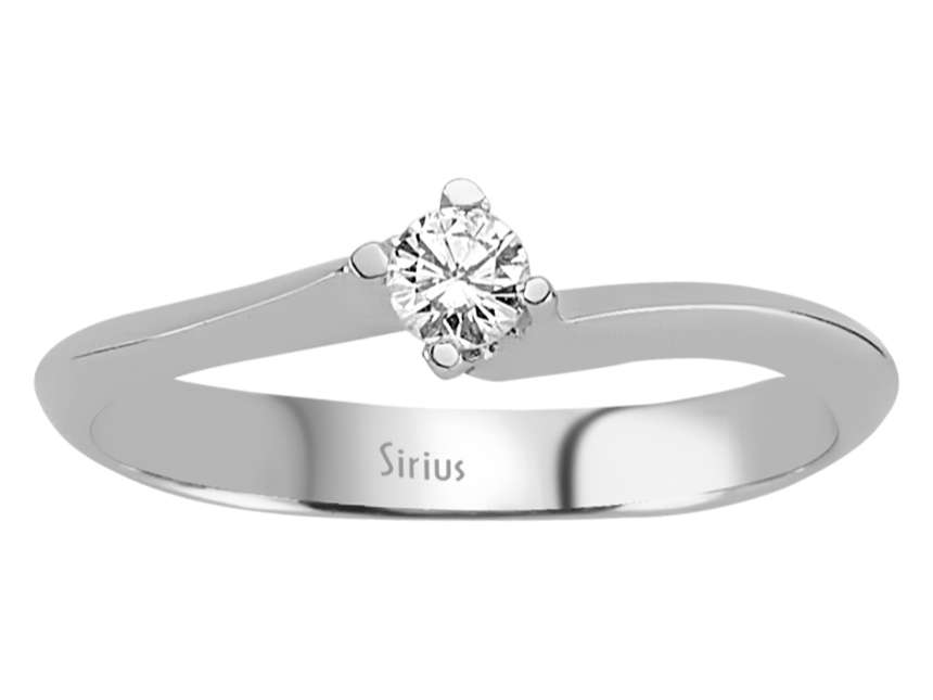 0,13 Karat Diamant Solitär Ring - handgefertigter Diamantschmuck aus Feingold | Sirius Diamant