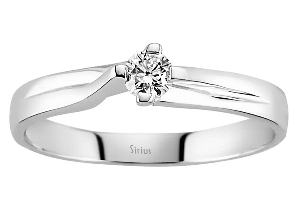0,14 Carat Diamant Solitär Ring - handgefertigter Diamantschmuck aus Feingold | Sirius Diamant