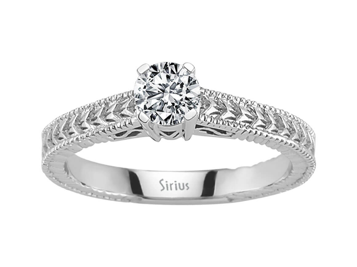 0,39 Karat Diamant Solitär Ring - handgefertigter Diamantschmuck aus Feingold | Sirius Diamant
