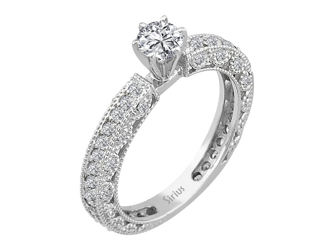 Total 0.99 carat diamond solitaire ring