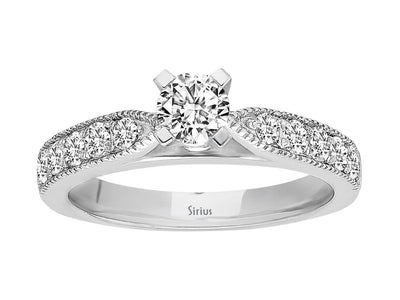 Total 0.79 carat diamond solitaire ring