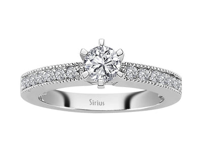 Total 0.47 carat diamond solitaire ring