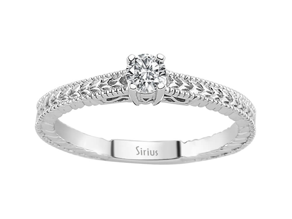0,17 Carat Diamant Solitaire Ring - handgefertigter Diamantschmuck aus Feingold | Sirius Diamant