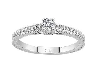 Bague solitaire en diamant de 0,17 carat