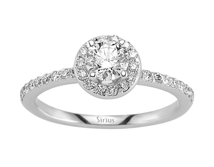 Total 0.67 carat diamond solitaire ring
