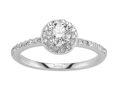 Total 0.67 carat diamond solitaire ring