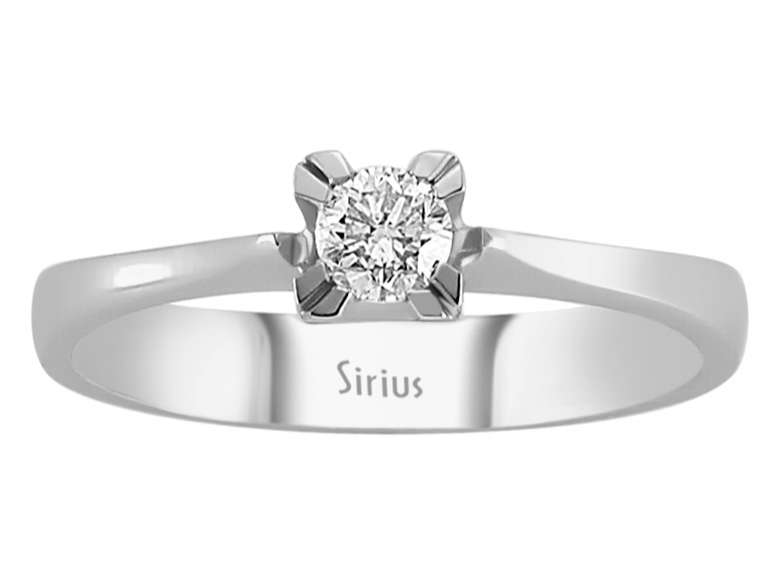 0,22 Carat Diamant Solitaire Ring in 18K - handgefertigter Diamantschmuck aus Feingold | Sirius Diamant