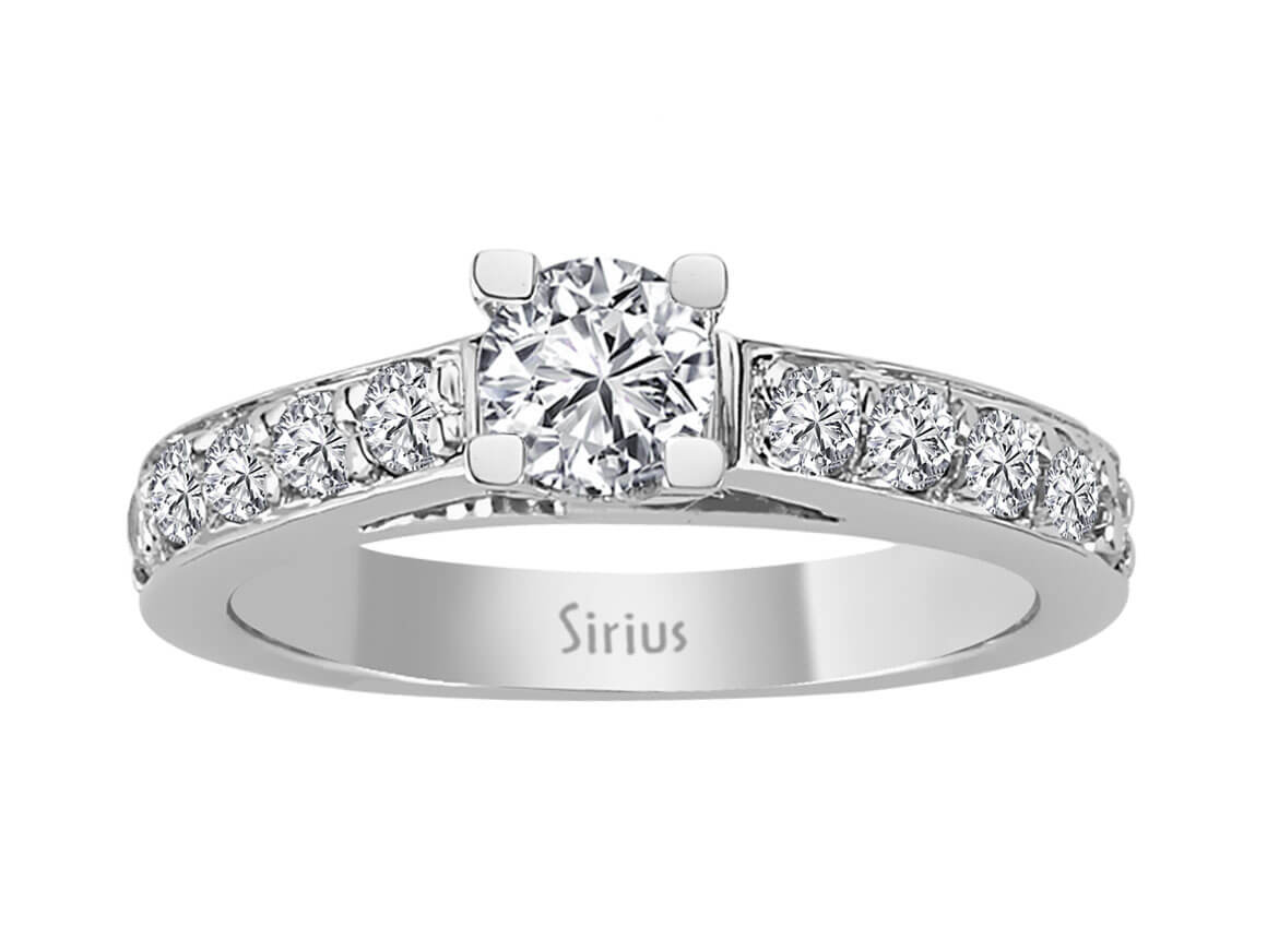 insgesamt 0,77 Karat Diamant Solitär Ring - handgefertigter Diamantschmuck aus Feingold | Sirius Diamant