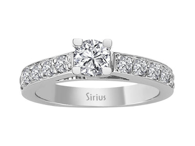 total 0.77 carat diamond solitaire ring