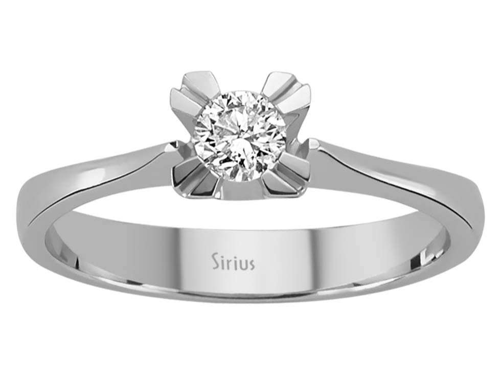 0,24 Karat Diamant Solitär Ring - handgefertigter Diamantschmuck aus Feingold | Sirius Diamant