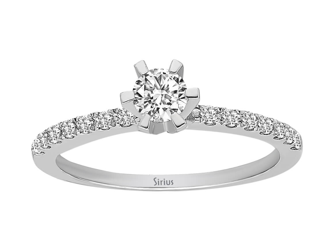 insgesamt 0,36 Karat Diamant Solitär Riing – handgefertigter Diamantschmuck aus Feingold | Sirius Diamant