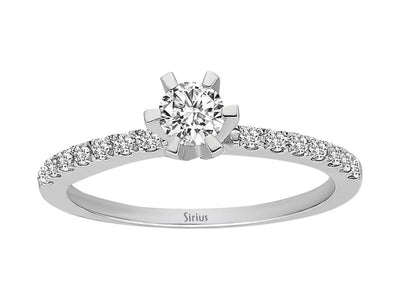 total 0.36 carat diamond solitaire ring