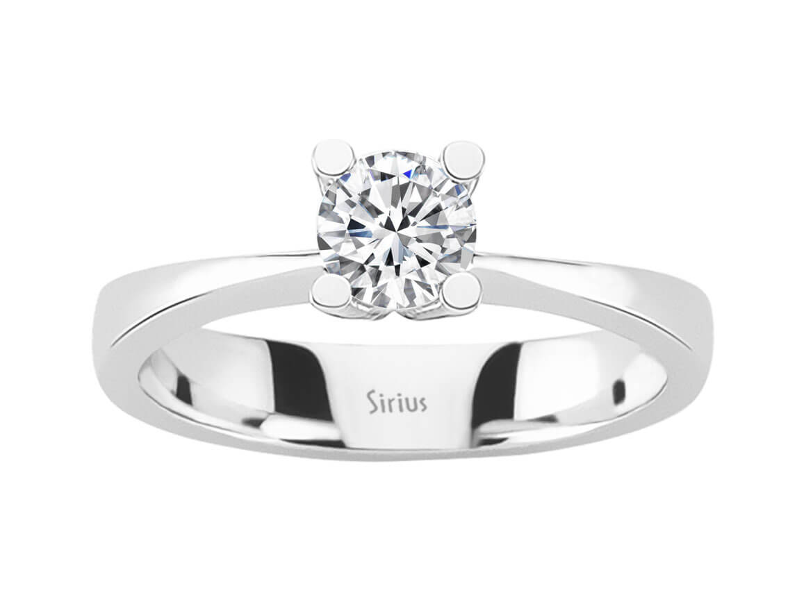 0,38 Carat Diamant Solitär Ring - handgefertigter Diamantschmuck aus Feingold | Sirius Diamant