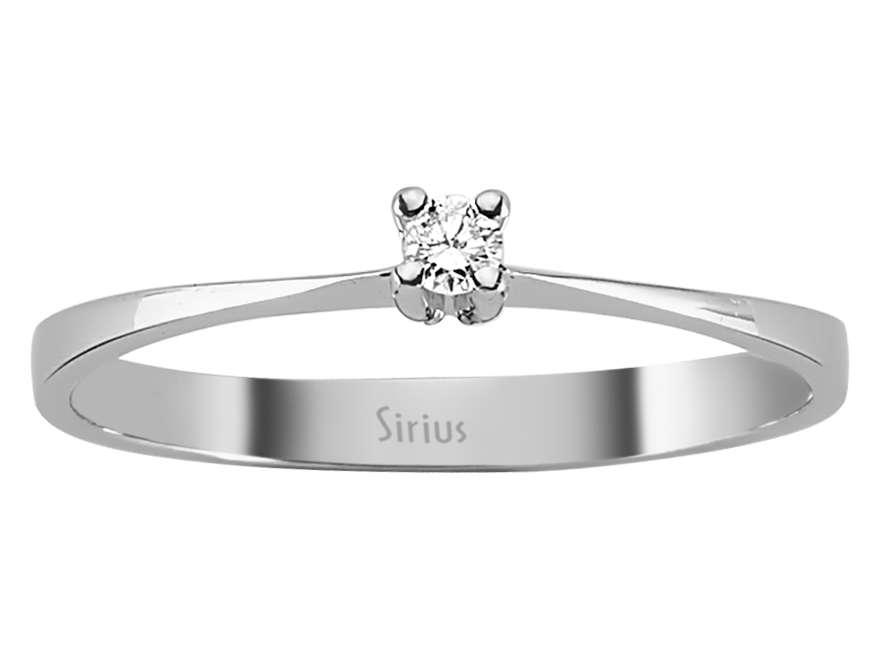 0,05 Karat Diamant Solitaire Ring - handgefertigter Diamantschmuck aus Feingold | Sirius Diamant
