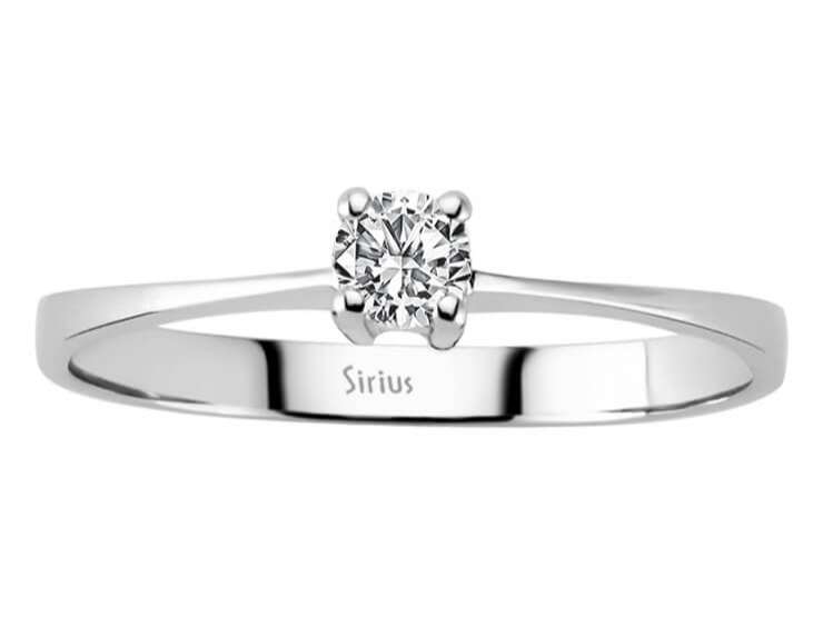 0,18 Carat Diamant Solitaire Ring in 18K - handgefertigter Diamantschmuck aus Feingold | Sirius Diamant