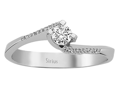 Total 0.20 carat diamond solitaire ring