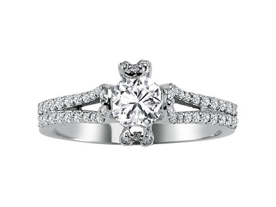 Total 0.79 carat diamond solitaire ring