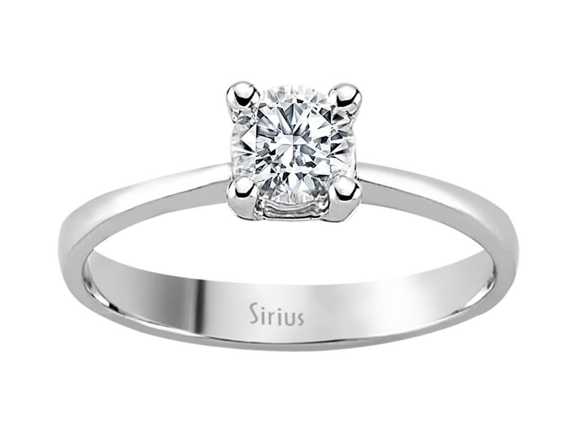 0.53 carat diamond solitaire ring in 18 K
