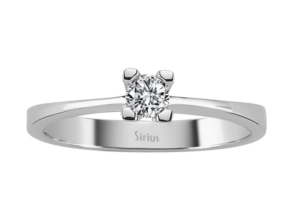 0,18 Carat Diamant Solitaire Ring in 18K - handgefertigter Diamantschmuck aus Feingold | Sirius Diamant