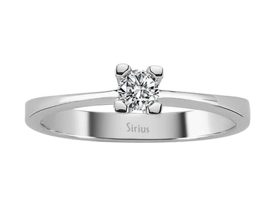 Bague solitaire en diamant de 0,18 carat en 18 carats