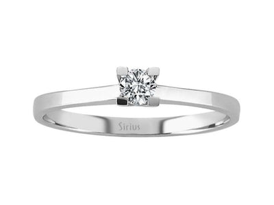 Bague solitaire en diamant de 0,15 carat en or 18 carats