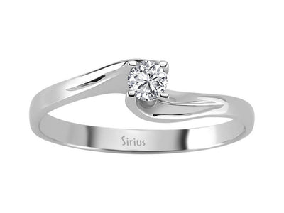 Bague solitaire en diamant de 0,14 carat