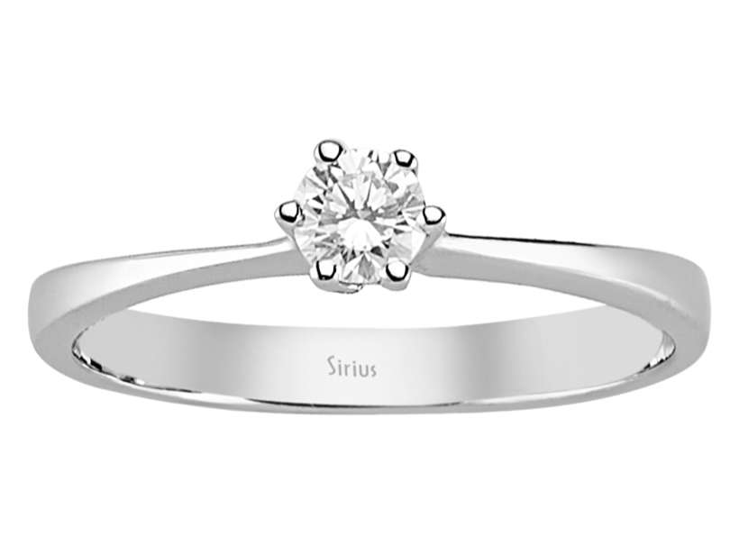 0,23 Karat Diamant Solitär Ring - handgefertigter Diamantschmuck aus Feingold | Sirius Diamant