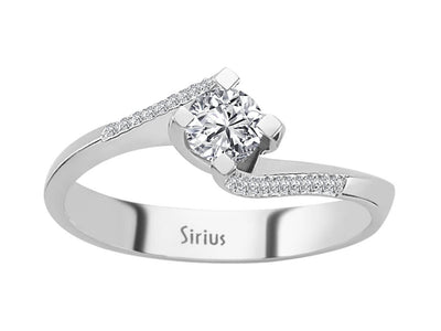 Total 0.30 carat diamond solitaire ring