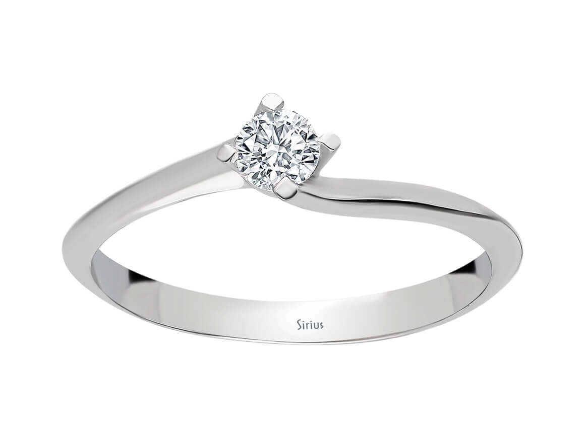 0,15 Karat Diamant Solitär Ring - handgefertigter Diamantschmuck aus Feingold | Sirius Diamant