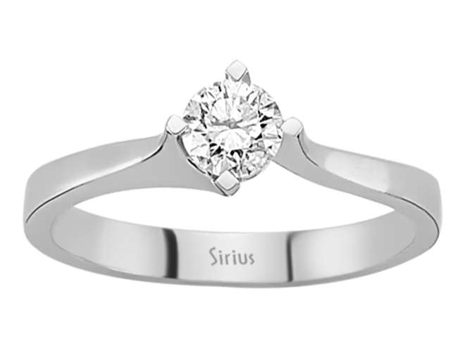 0,41 Karat Diamant Solitär Ring - handgefertigter Diamantschmuck aus Feingold | Sirius Diamant