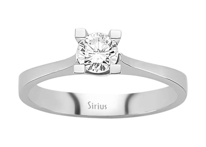 0,38 Karat Diamant Solitär Ring - handgefertigter Diamantschmuck aus Feingold | Sirius Diamant