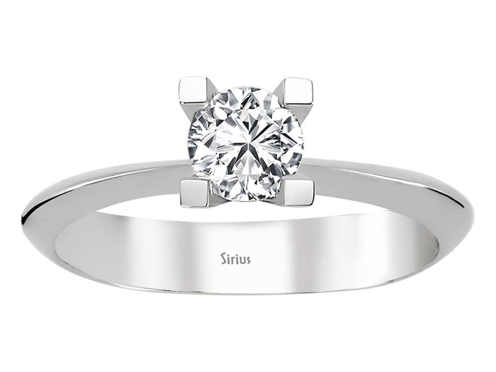 0.50 carat diamond solitaire ring in 18 K