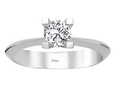 0.50 carat diamond solitaire ring in 18 K